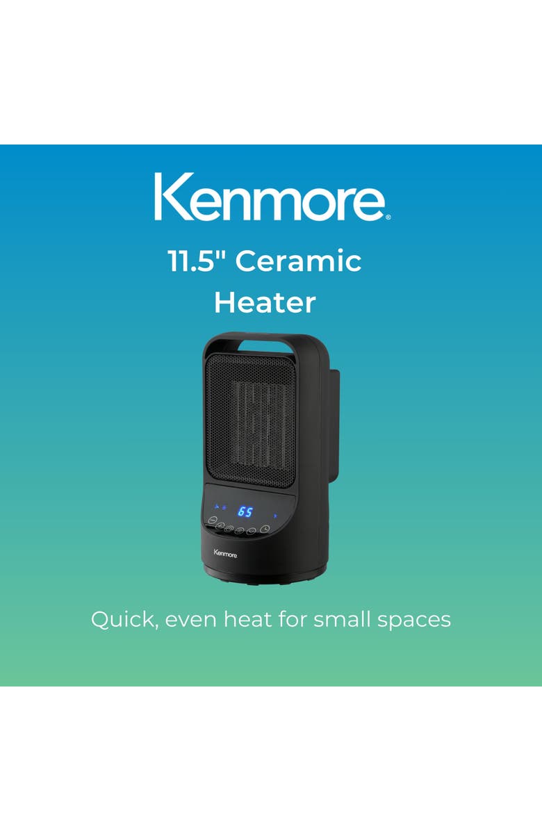 Kenmore 11.5 Inch Portable Ceramic Black Space Heater, Alternate, color, Black