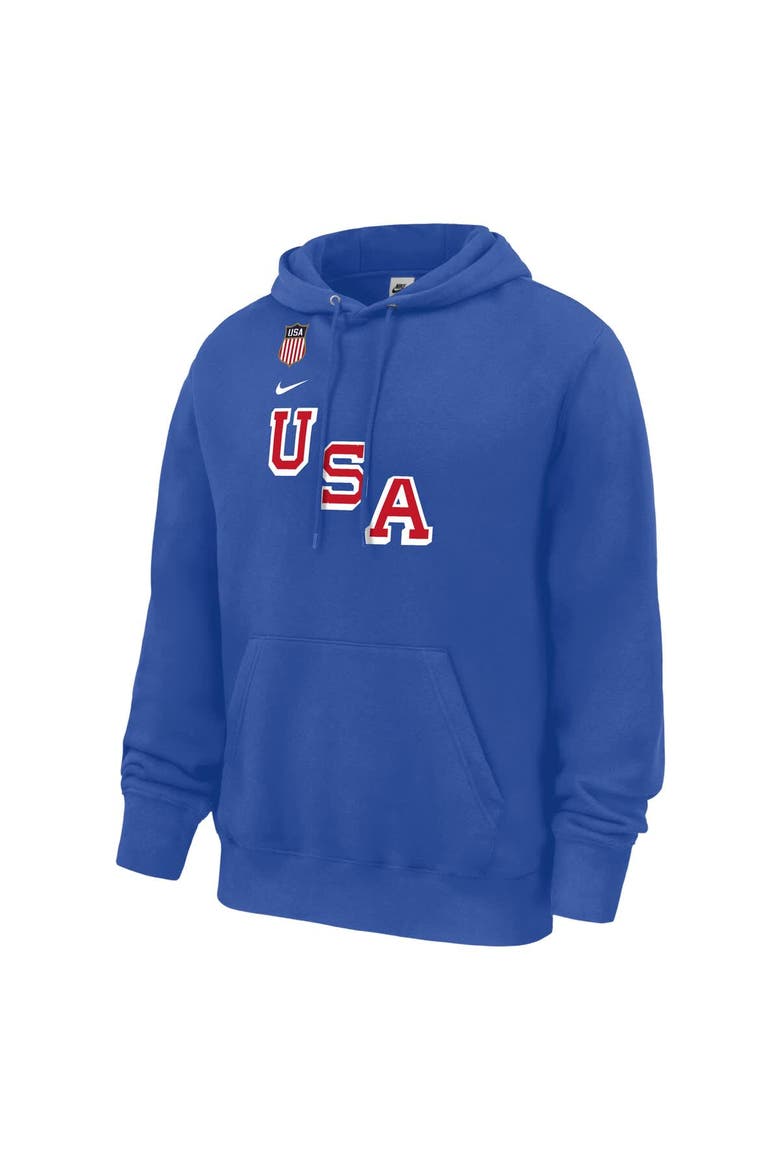 Men's Nike Charlie McAvoy Royal US Hockey 2026 Name & Number Hoodie, Alternate, color, Royal