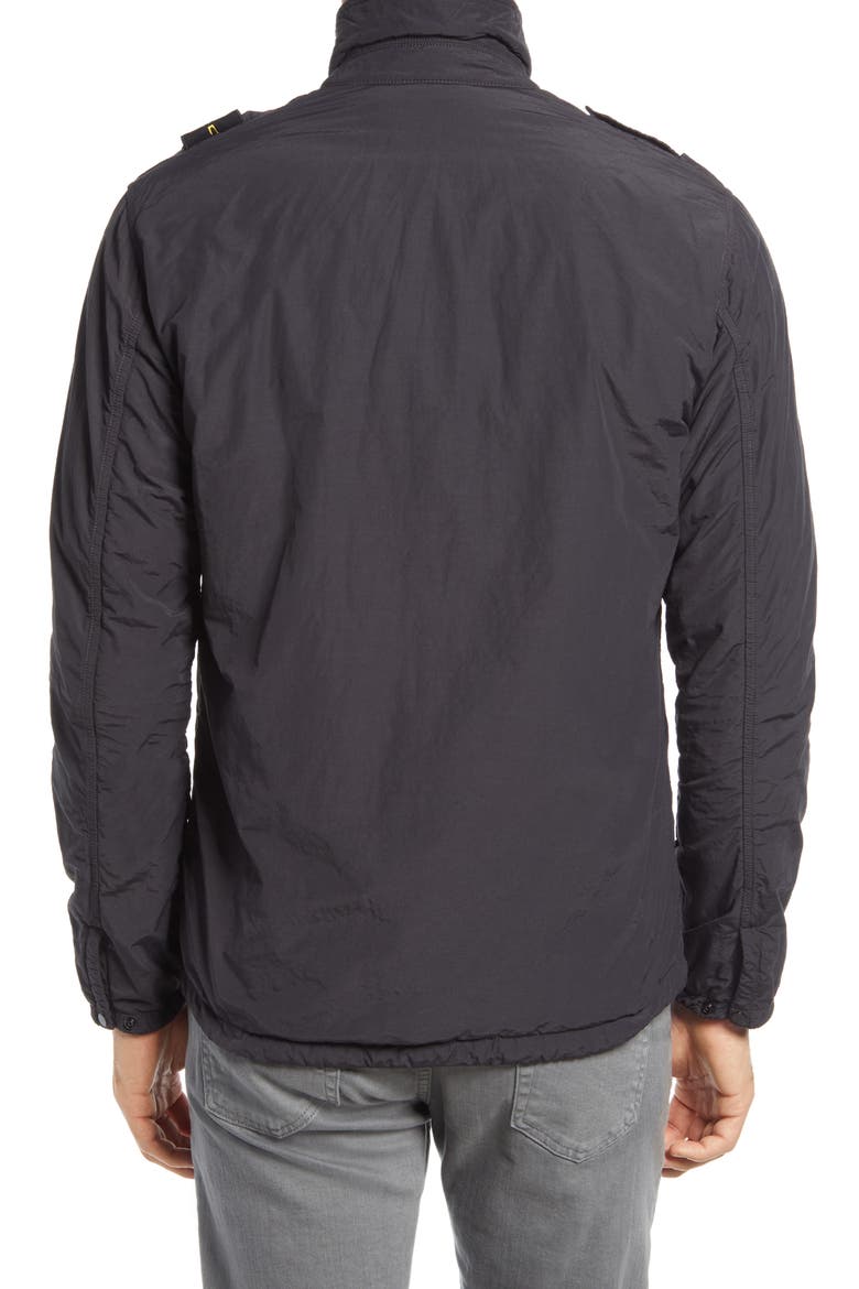 Garment Dyed Crinkle Reps Nylon Shirt Jacket, Alternate, color, CHARCOAL