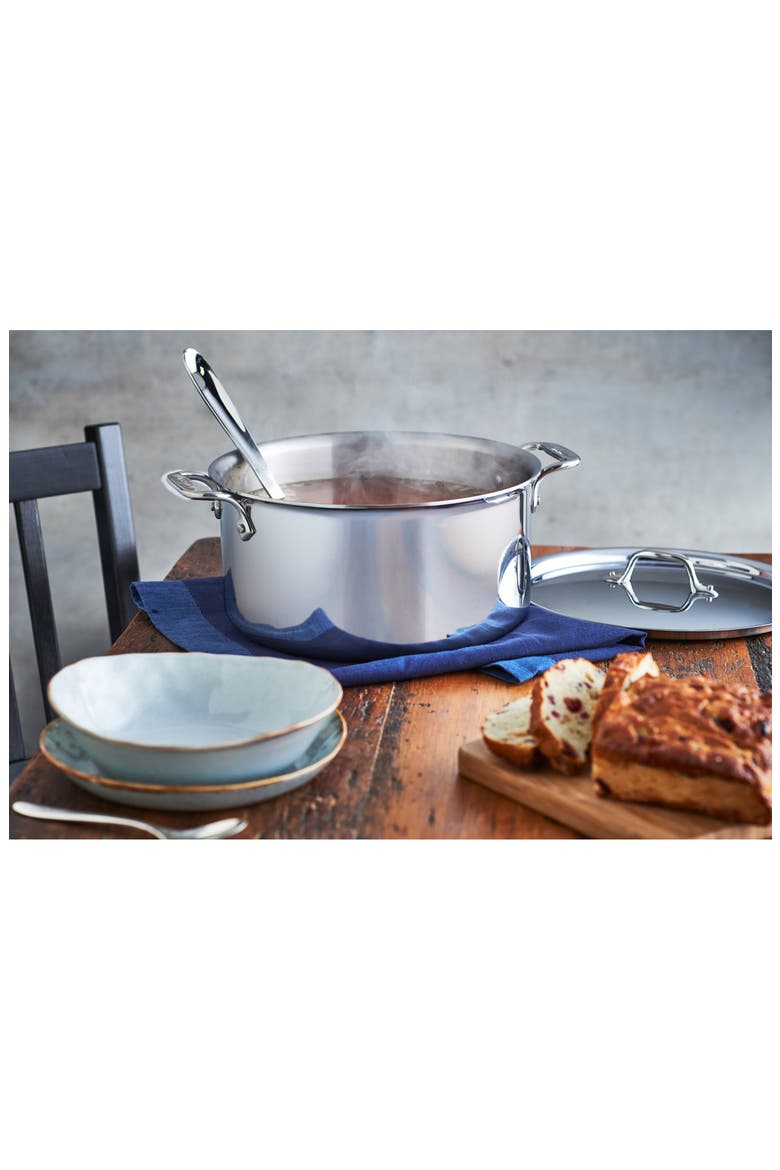 6-Quart Stainless Steel Stockpot with Lid, Alternate, color, SILVER