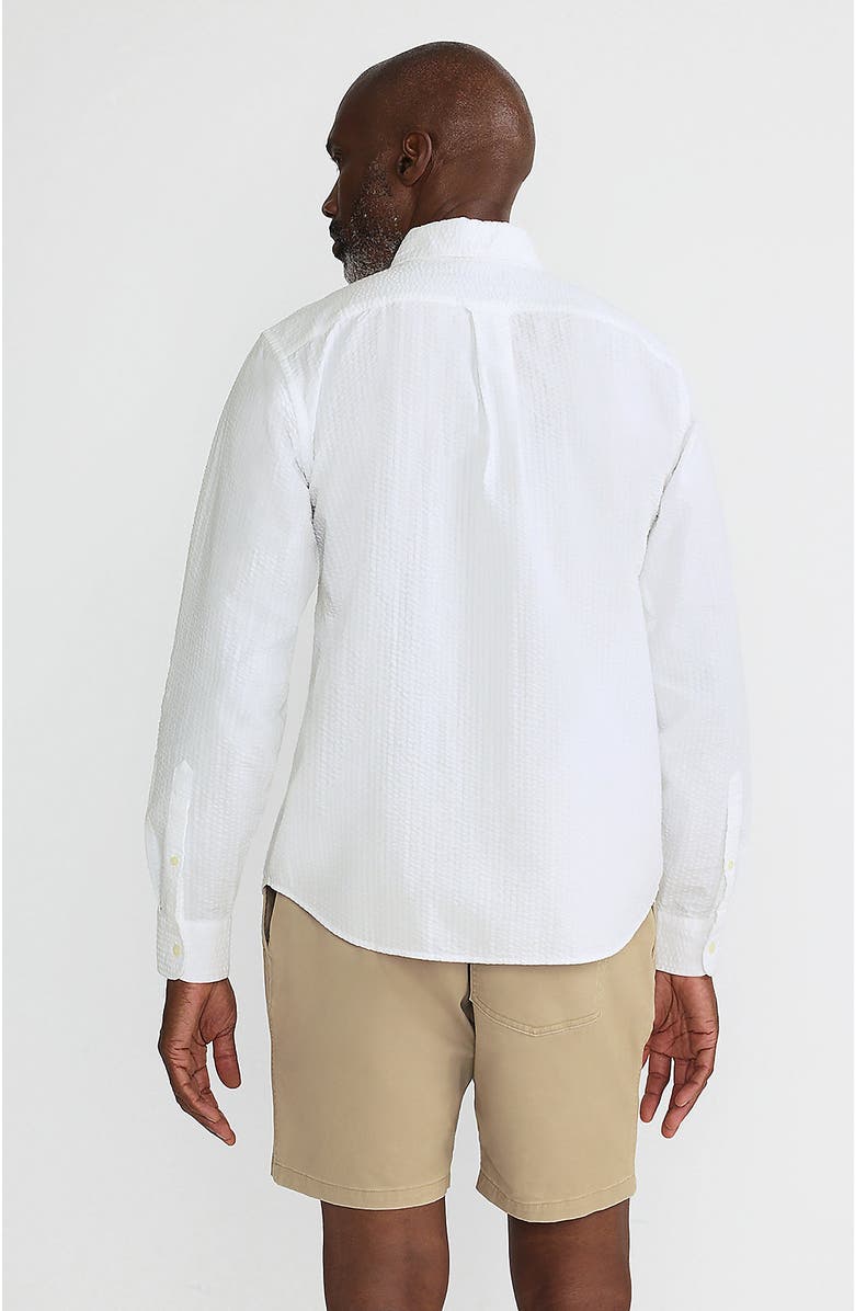 Lands' End Long Sleeve Seersucker Shirt, Alternate, color, White