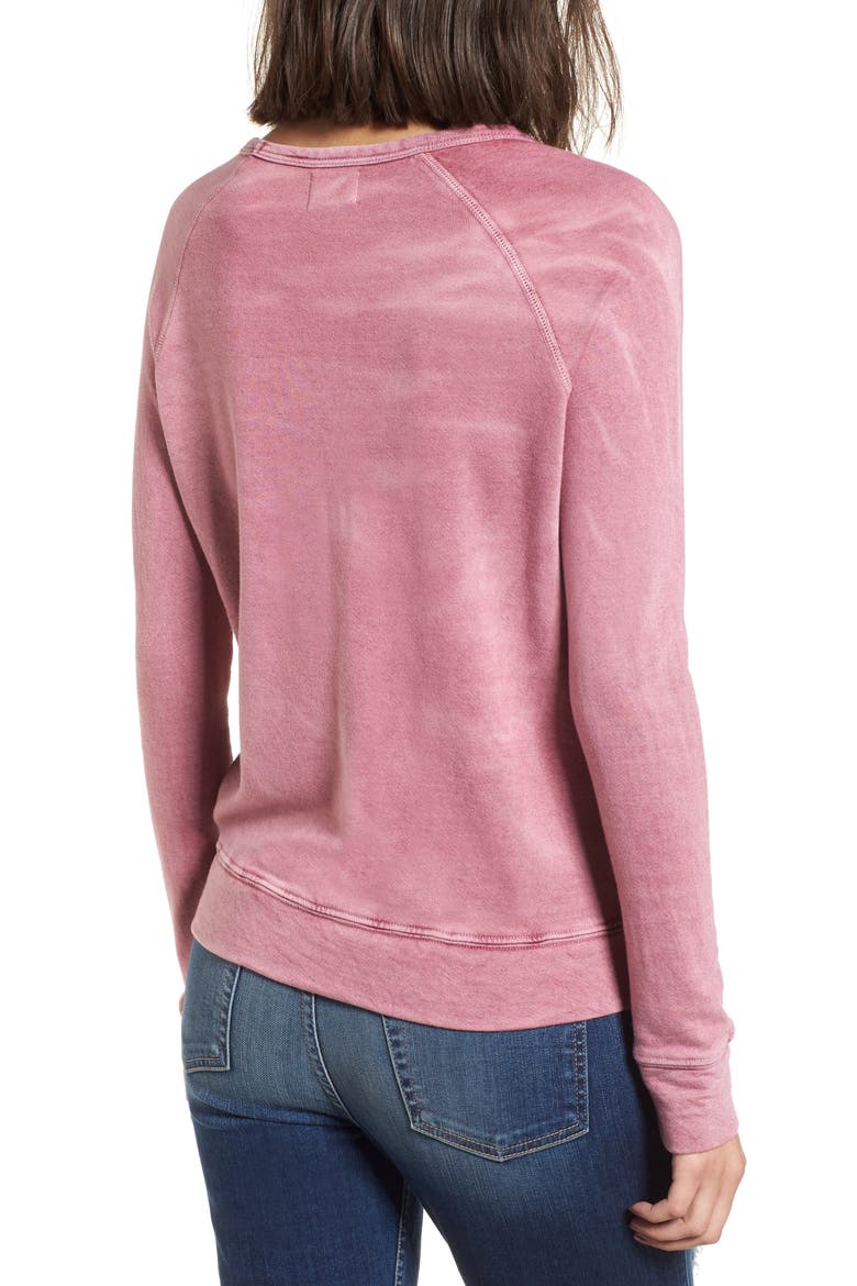 Split Heart Terry Sweatshirt, Alternate, color, VINTAGE WILD BERRY