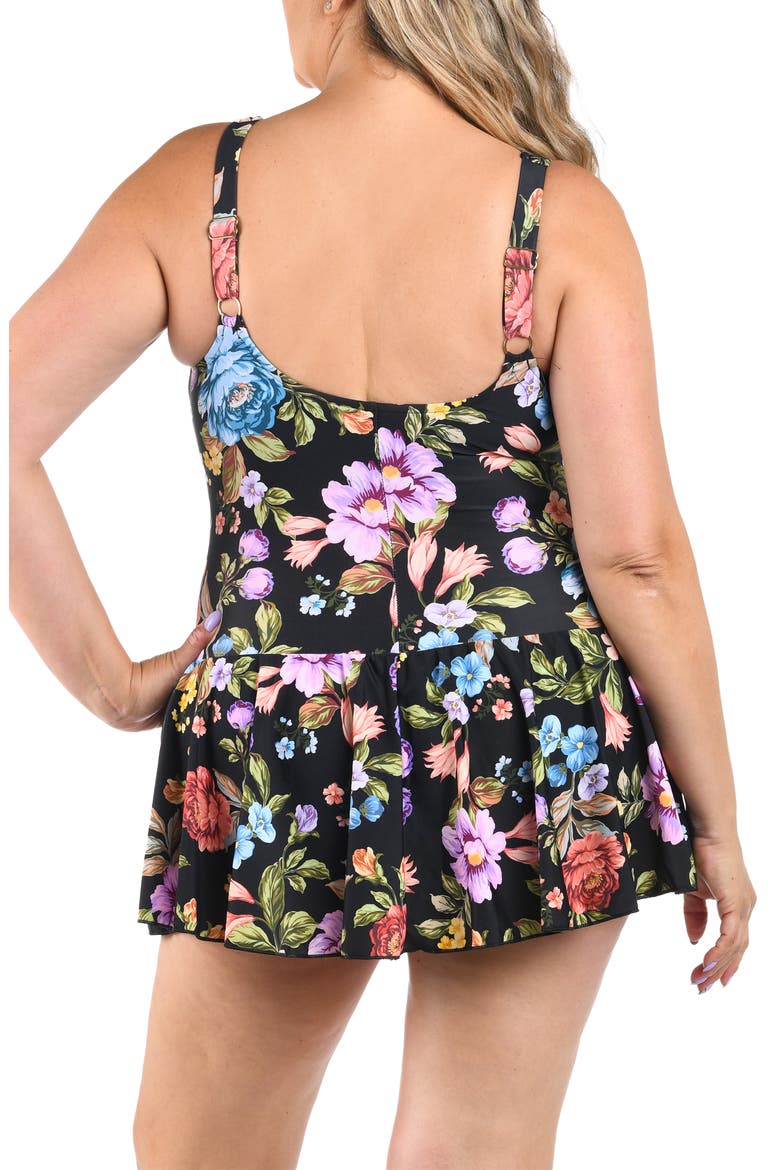 Full Coverage Swimdress, Alternate, color, BLACK