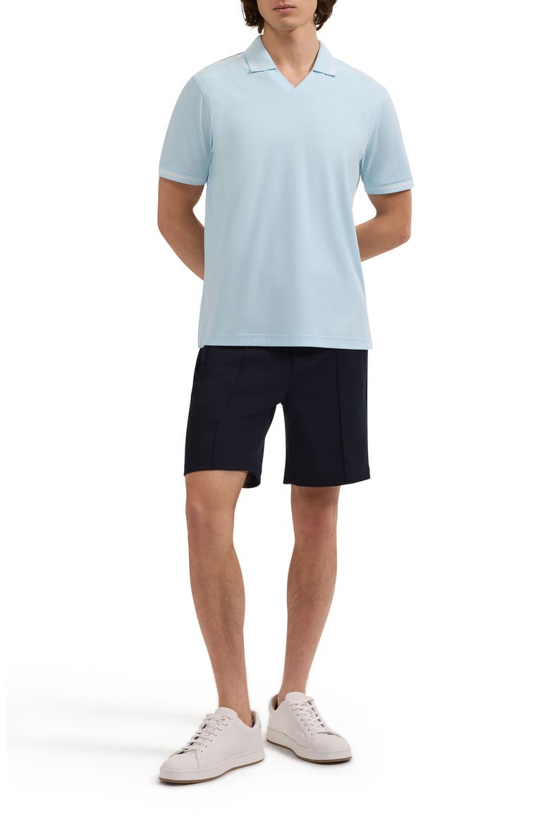 Pima Cotton Johnny Collar Polo, Alternate, color, SEA SPRAY