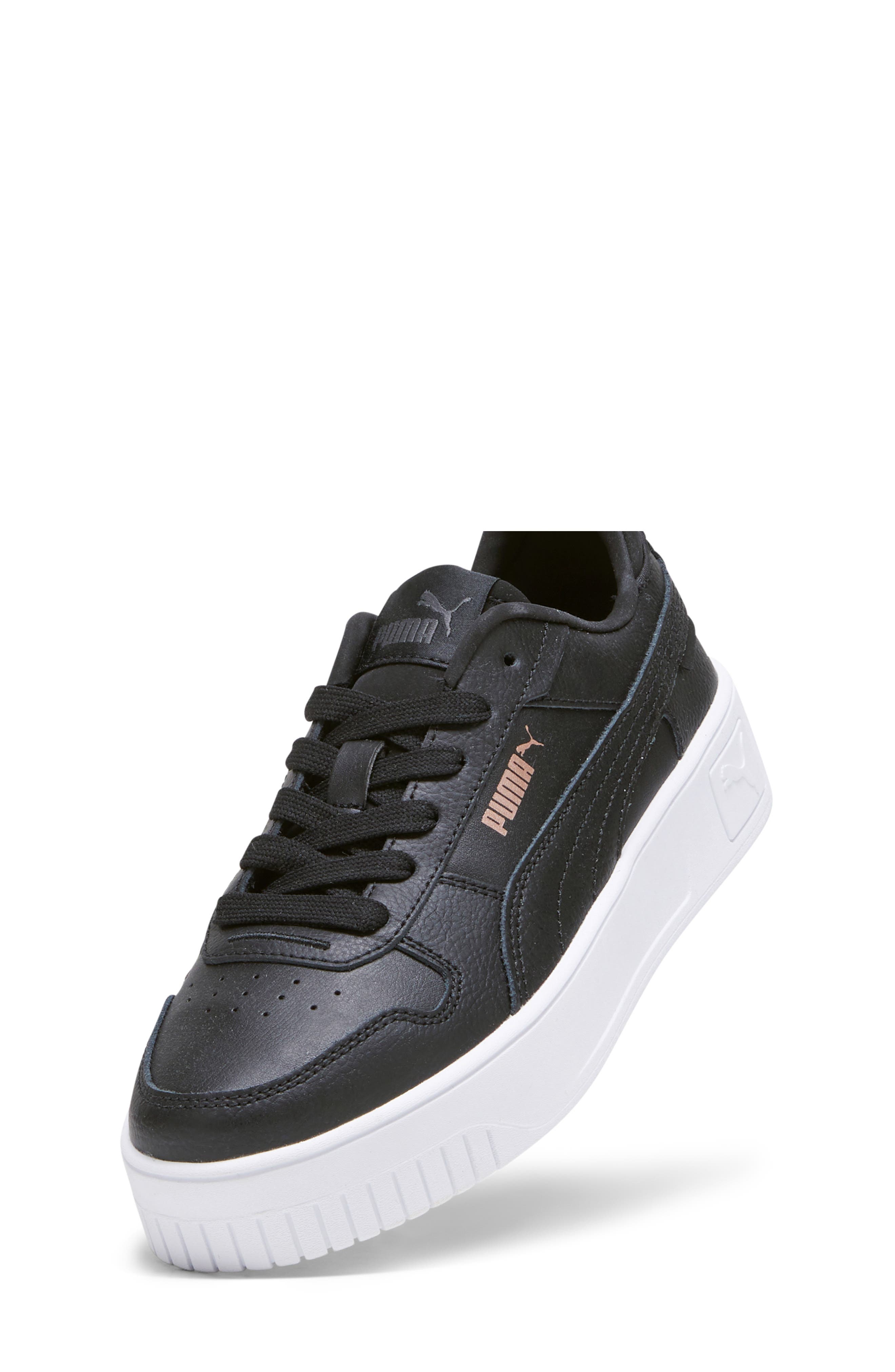 PUMA Kids' Carina Street Platform Sneaker, Alternate, color, Puma Black/ Black/ Rose Gold