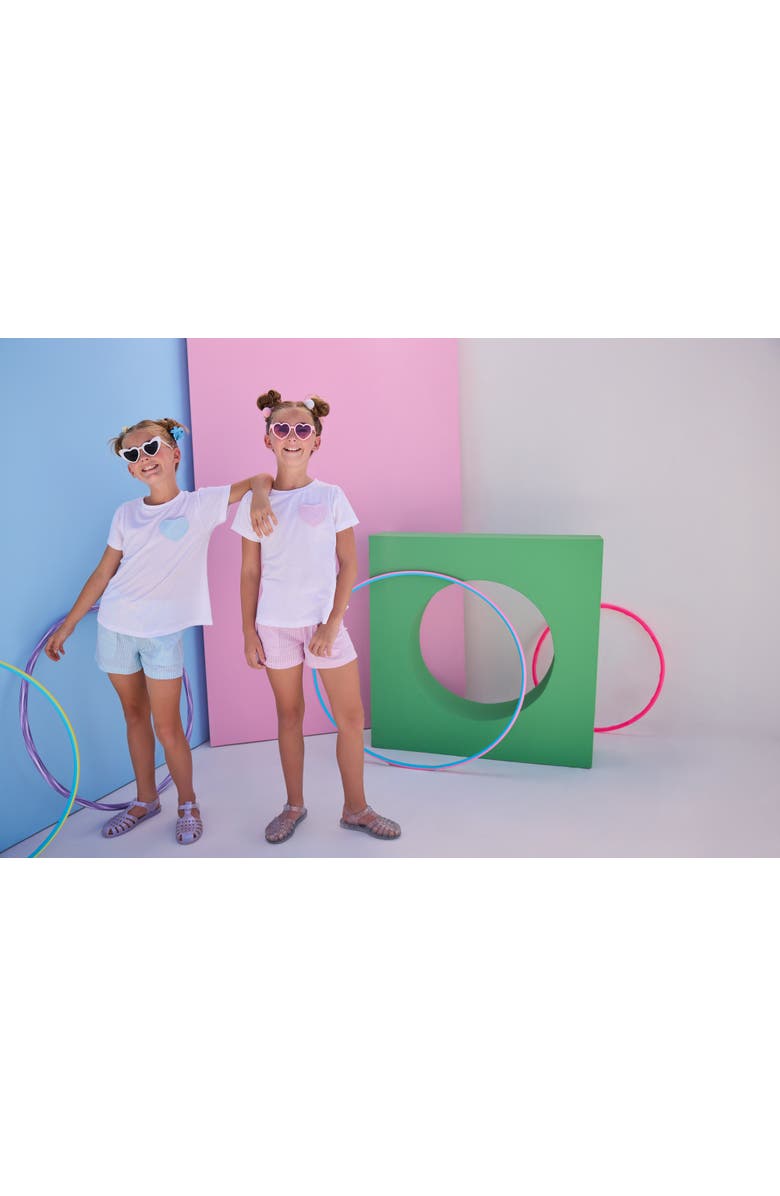 BISBY Kids' Essential Pocket Tee, Alternate, color, Aqua Seersucker Heart