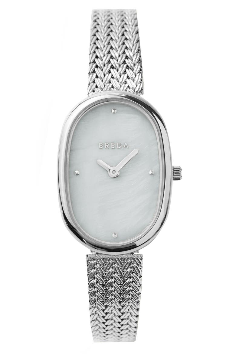 Jane Mesh Strap Watch, 23mm, Main, color, SILVER