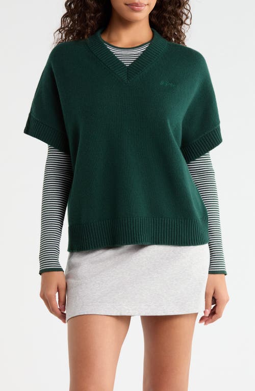 G/fore G Scribe Oversized Cashmere Sweater Vest In Pine