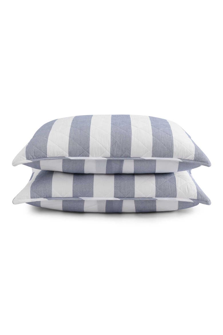 Capri Stripe Quit & Shams Set, Alternate, color, NAVY BLUE-NAVY BLUE