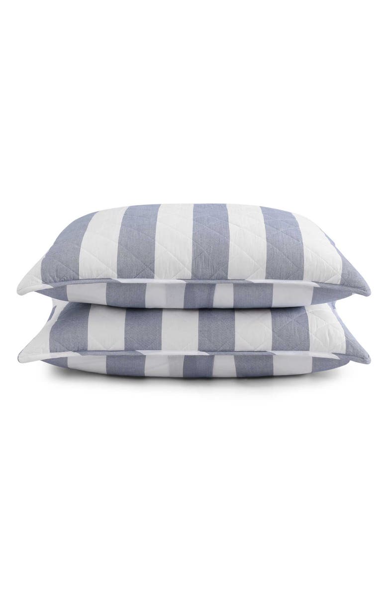 Tommy Hilfiger Capri Stripe Quit & Shams Set, Alternate, color, Navy Blue-Navy Blue