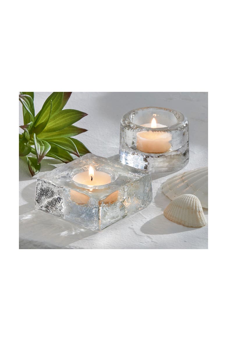 Recycled Glass Pillar Holder and Vase Set Clear Candle Holders, Alternate, color, Clear