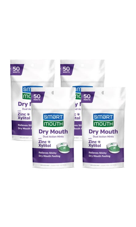 Dry Mouth Dual-Action Sugar-Free Mints 50 Count, 4-Pack