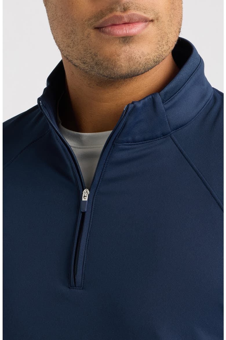 Brushed Back Quarter Zip Performance Pullover, Alternate, color, TWILIGHT