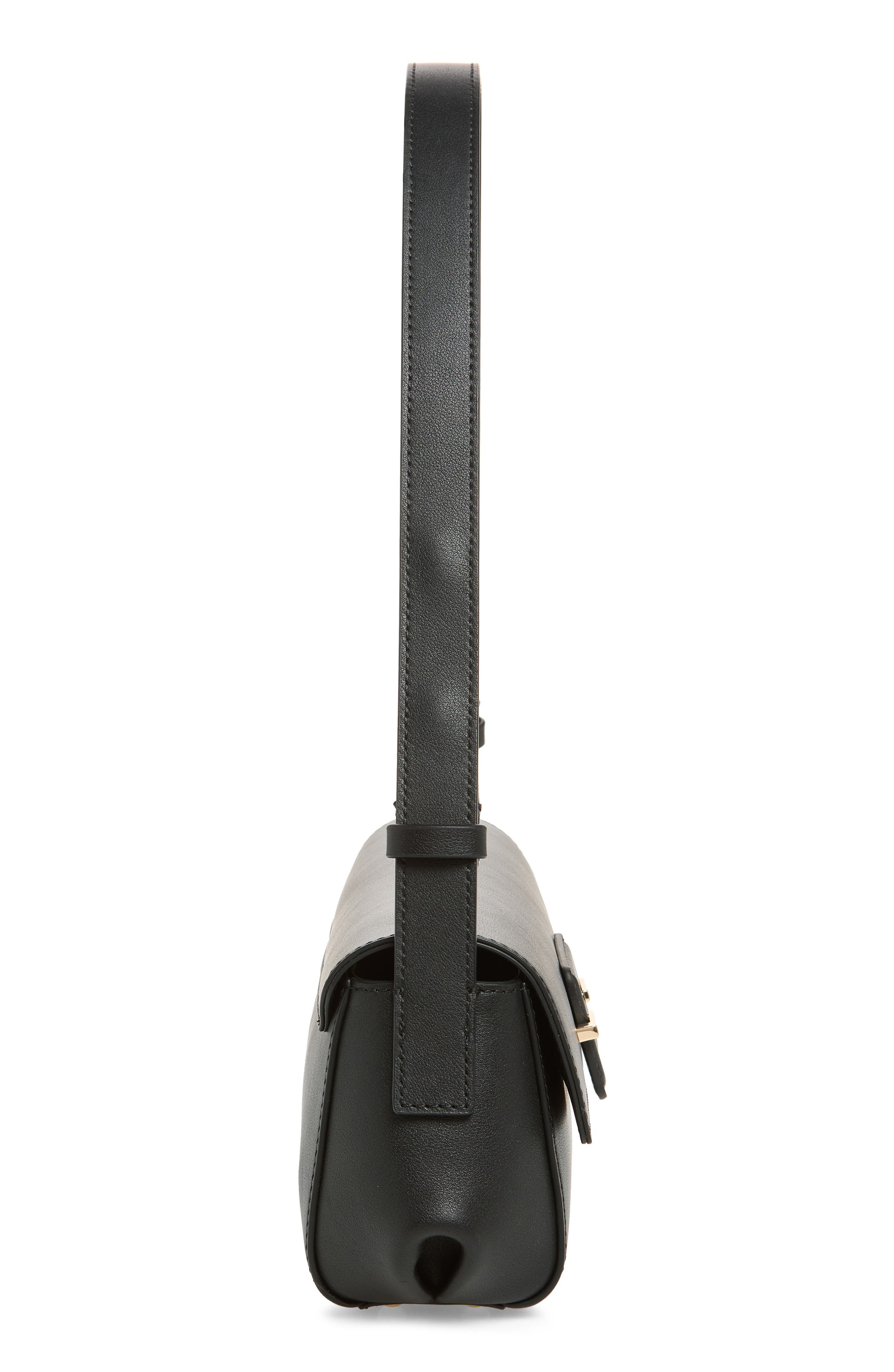 rag & bone Realm East/West Flap Bag, Alternate, color, Black