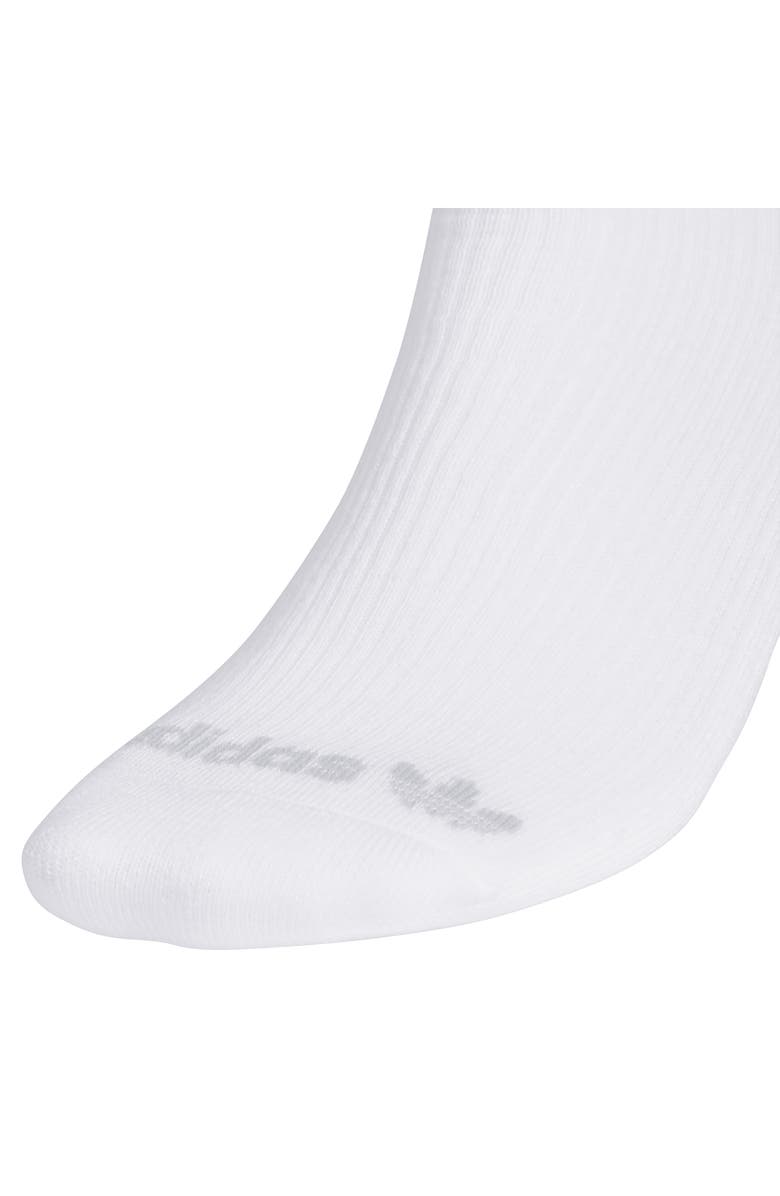 adidas Gender Inclusive Assorted 3-Pack Quarter Socks, Alternate, color, White/ Clear Grey/ Black