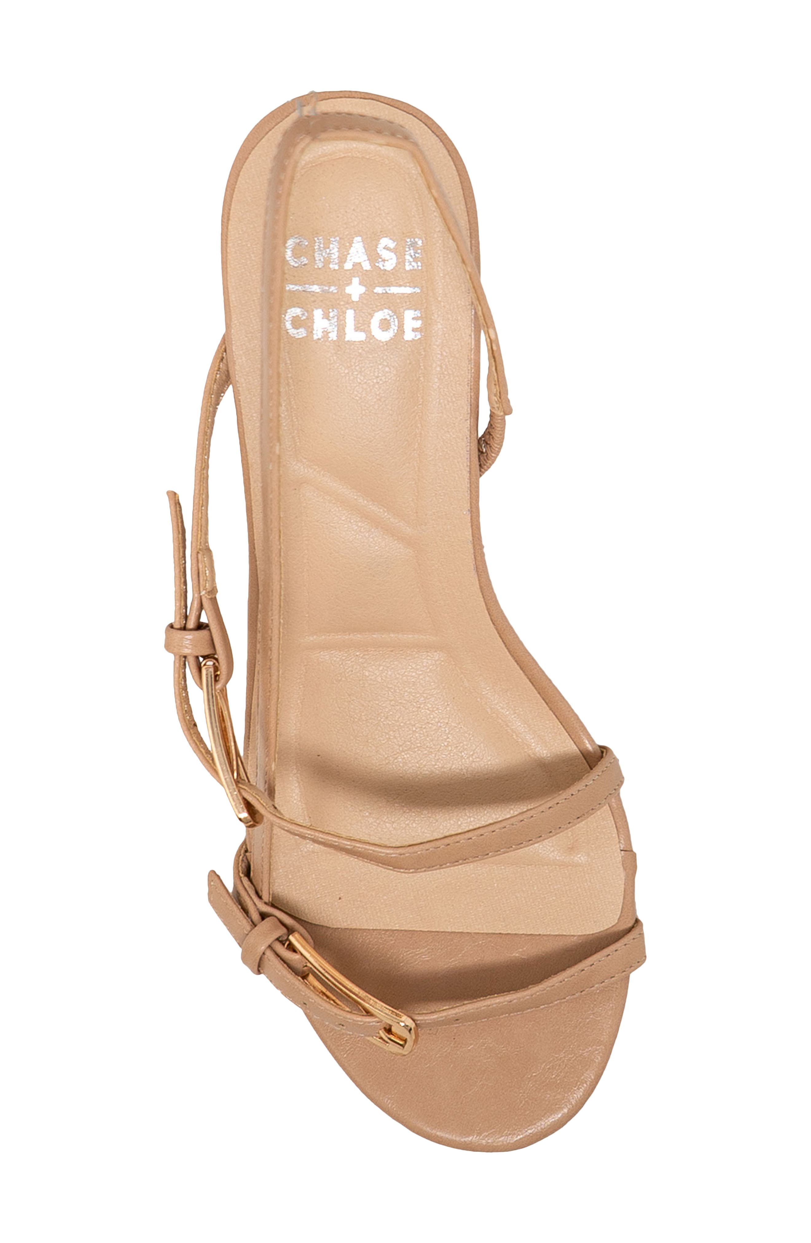 CHASE AND CHLOE Nadine Sandal, Alternate, color, Beige