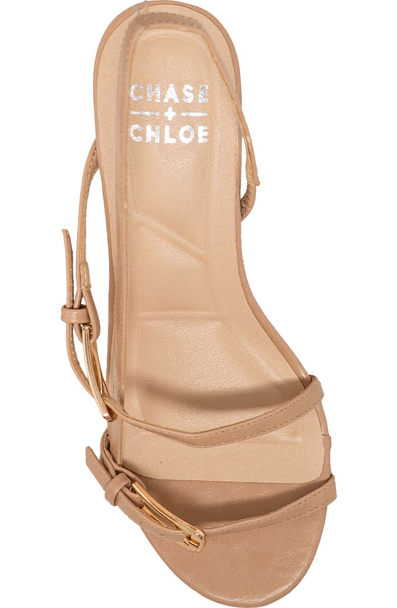 CHASE AND CHLOE Nadine Sandal, Alternate, color, Beige
