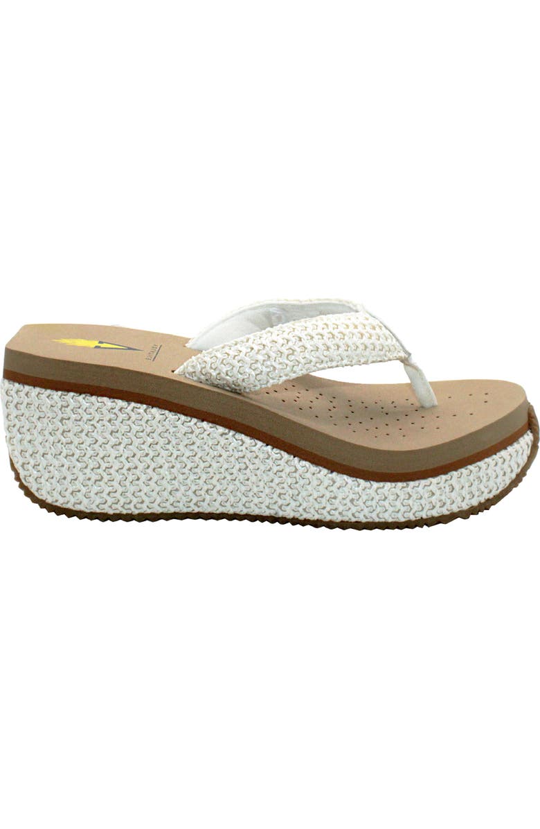 Volatile Island Platform Flip Flop, Alternate, color, White