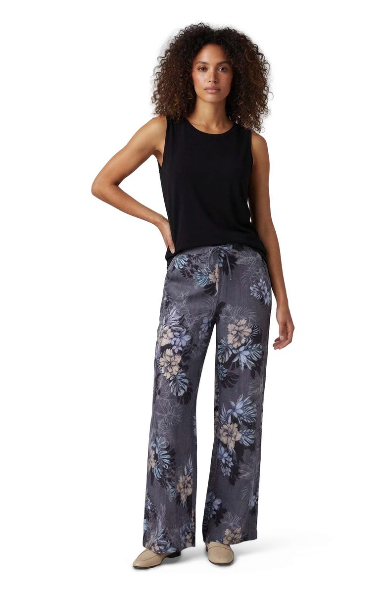 Lords of Harlech Exotic Floral Lillian Womens Wide-leg Pant, Main, color, Exotic Floral Black