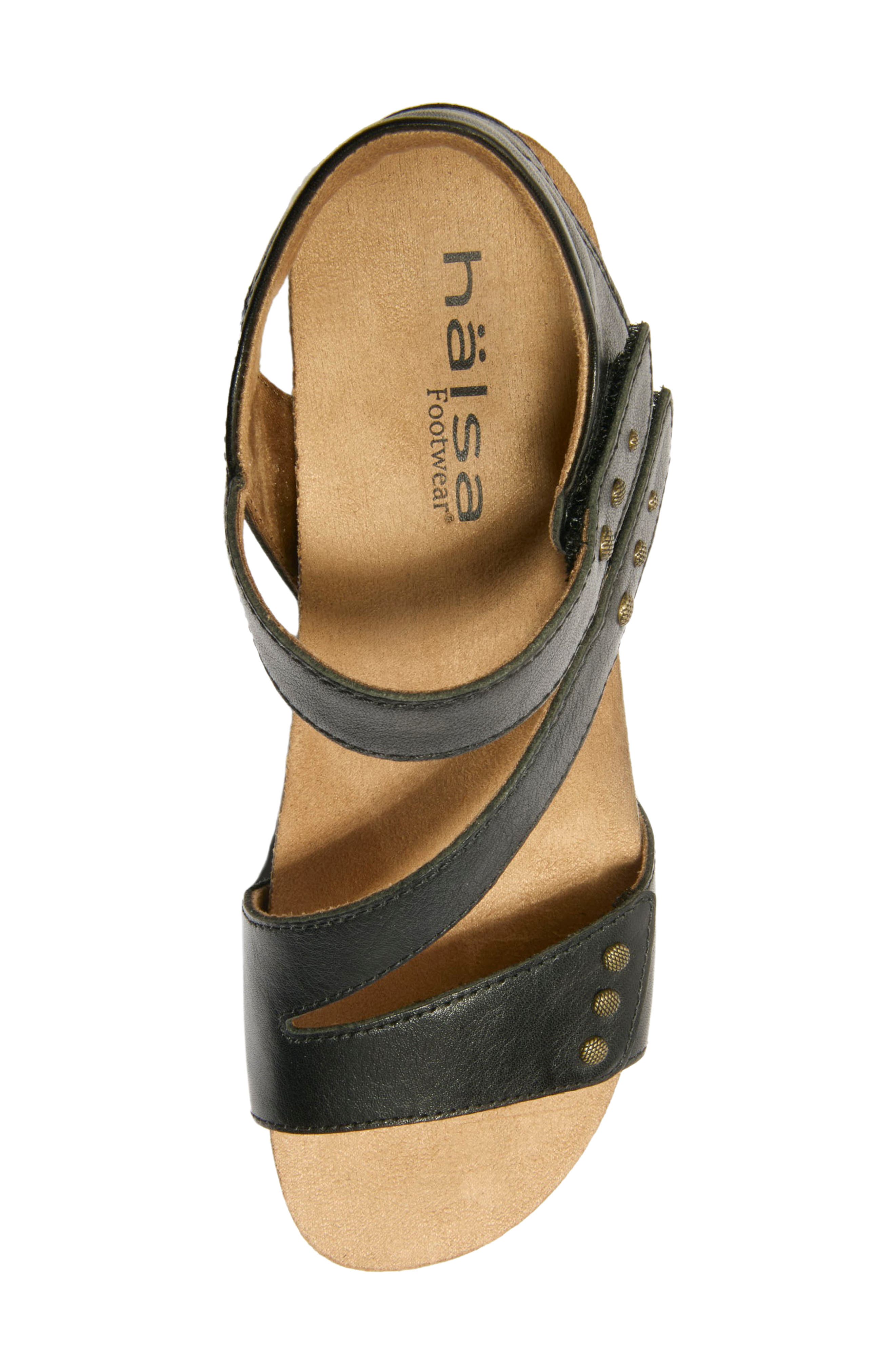 Hälsa Footwear Gisella Wedge Sandal, Alternate, color, Black