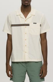 Maui & Sons Elements Jacquard Tape Cotton Camp Shirt
