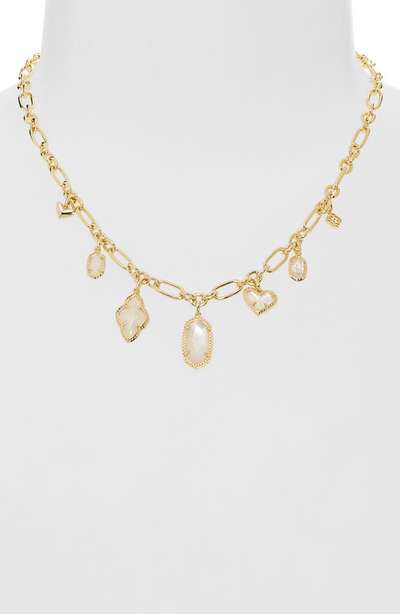 Kendra Scott Icon Charm Necklace, Alternate, color, Gold Neutral Mix