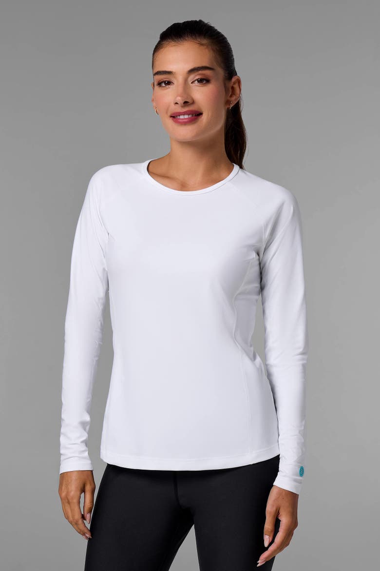 Women's Lightweight Swim Shirt with Long Sleeves, UPF 50+ Sun Protection, Hightide Lite, Alternate, color, White