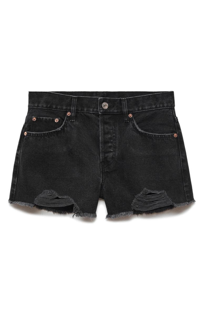 MANGO Cutoff Denim Shorts, Main, color, 