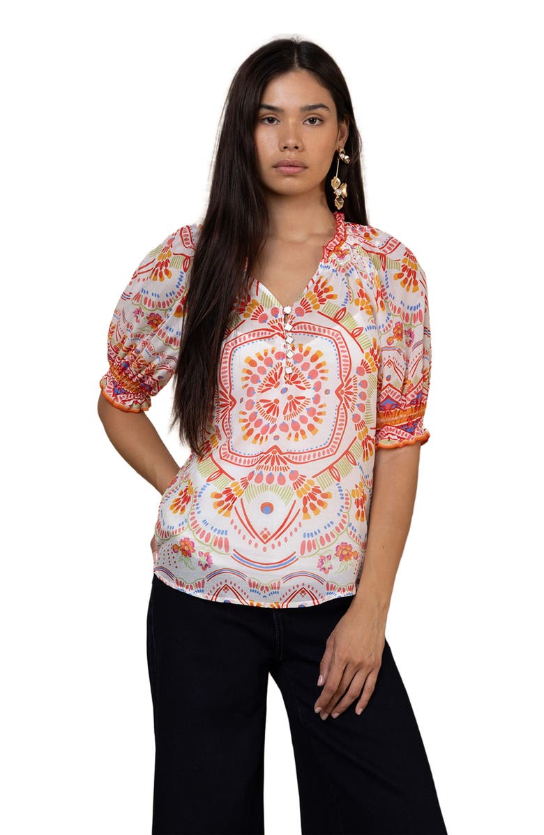 Hale Bob Brisa Voile Top, Main, color, Ivory