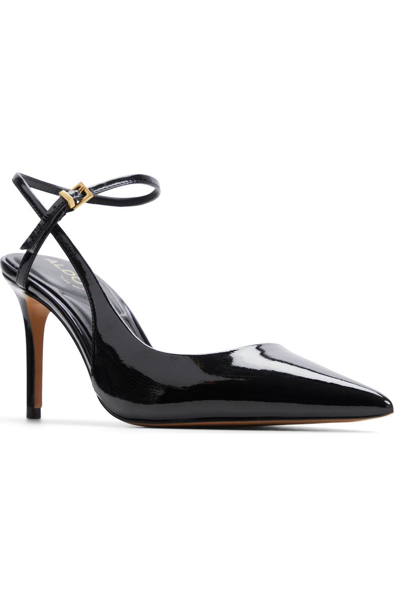 ALDO Kymmberly Pointed Toe Ankle Strap Pump, Main, color, Black