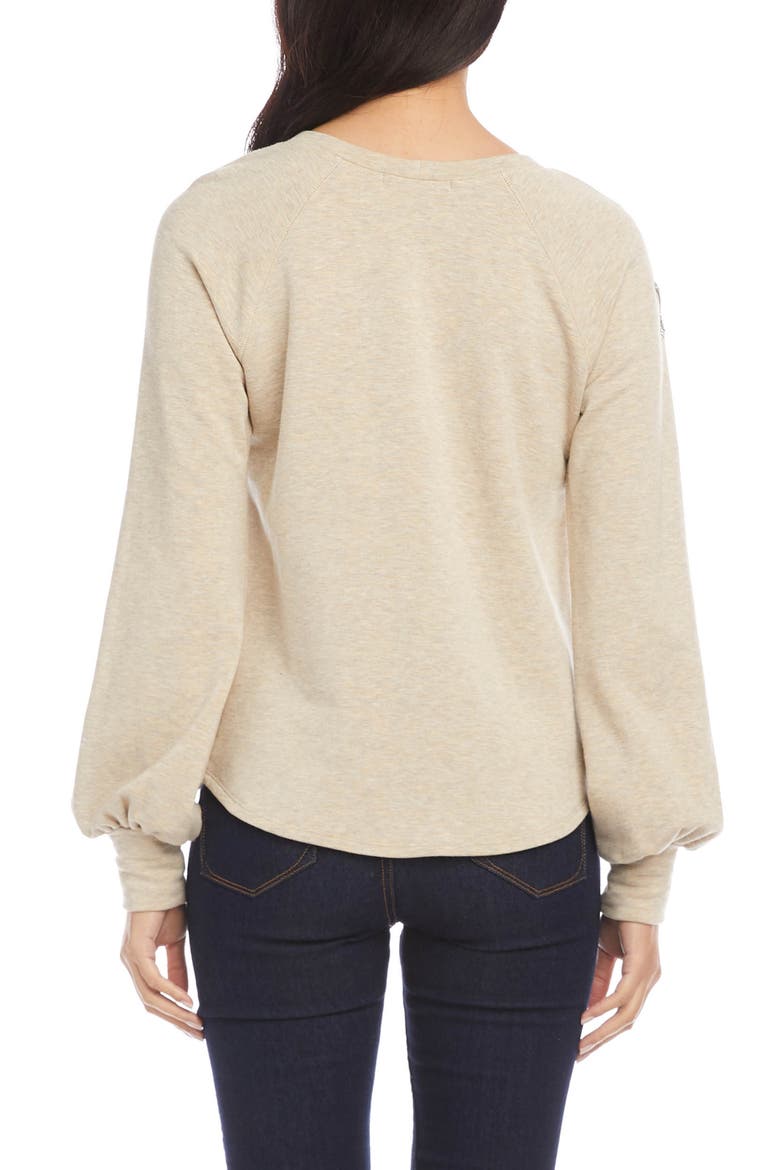 Embellished Fleece Top, Alternate, color, OATMEAL