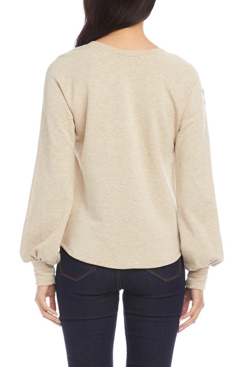 Karen Kane Embellished Fleece Top, Alternate, color,