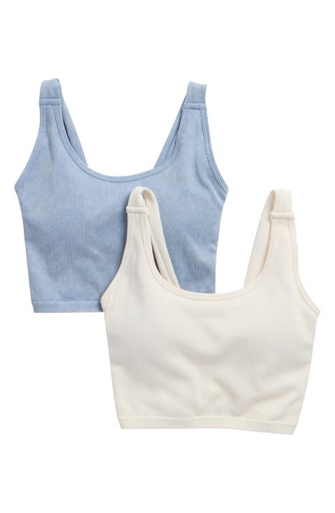 2-Pack Alamo Stonewash Ribbed Seamless Sports Bras
