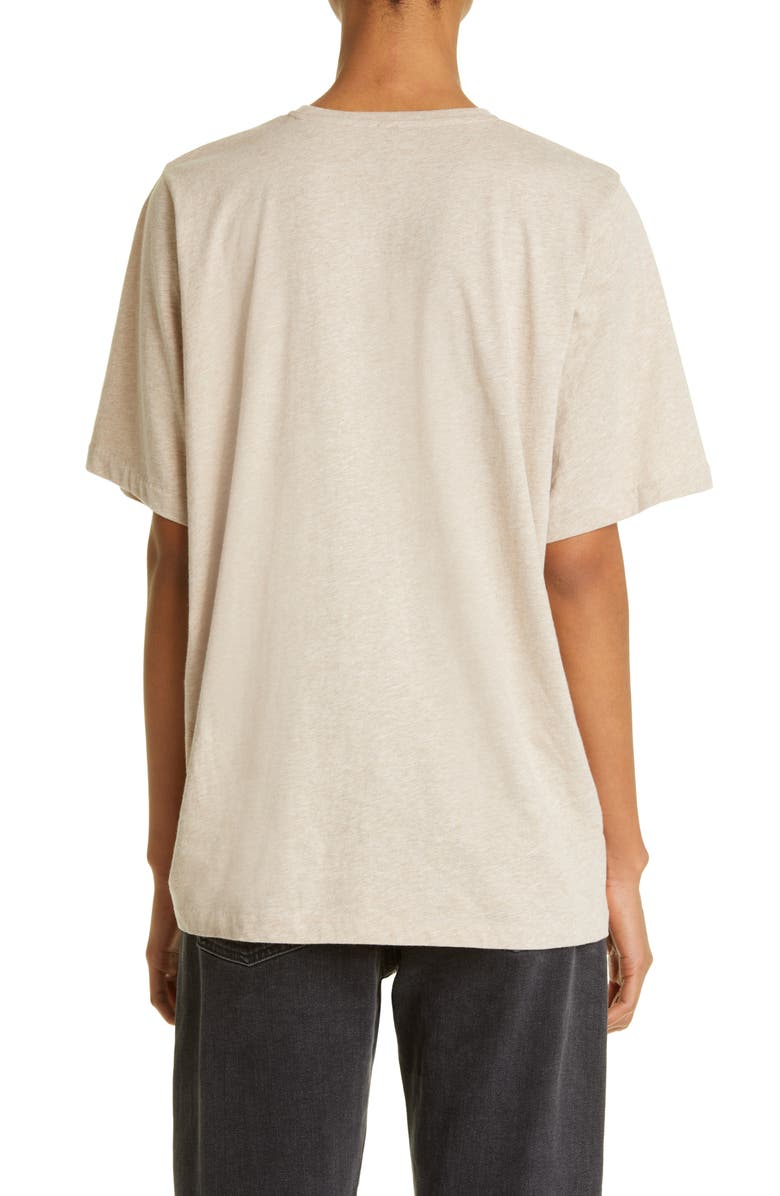 TOTEME Oversize Organic Cotton T-Shirt, Alternate, color, Beige Melange