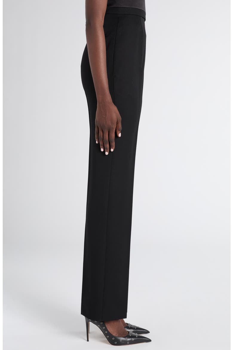 High Waist Wool Straight Leg Tux Pants, Alternate, color, BLACK
