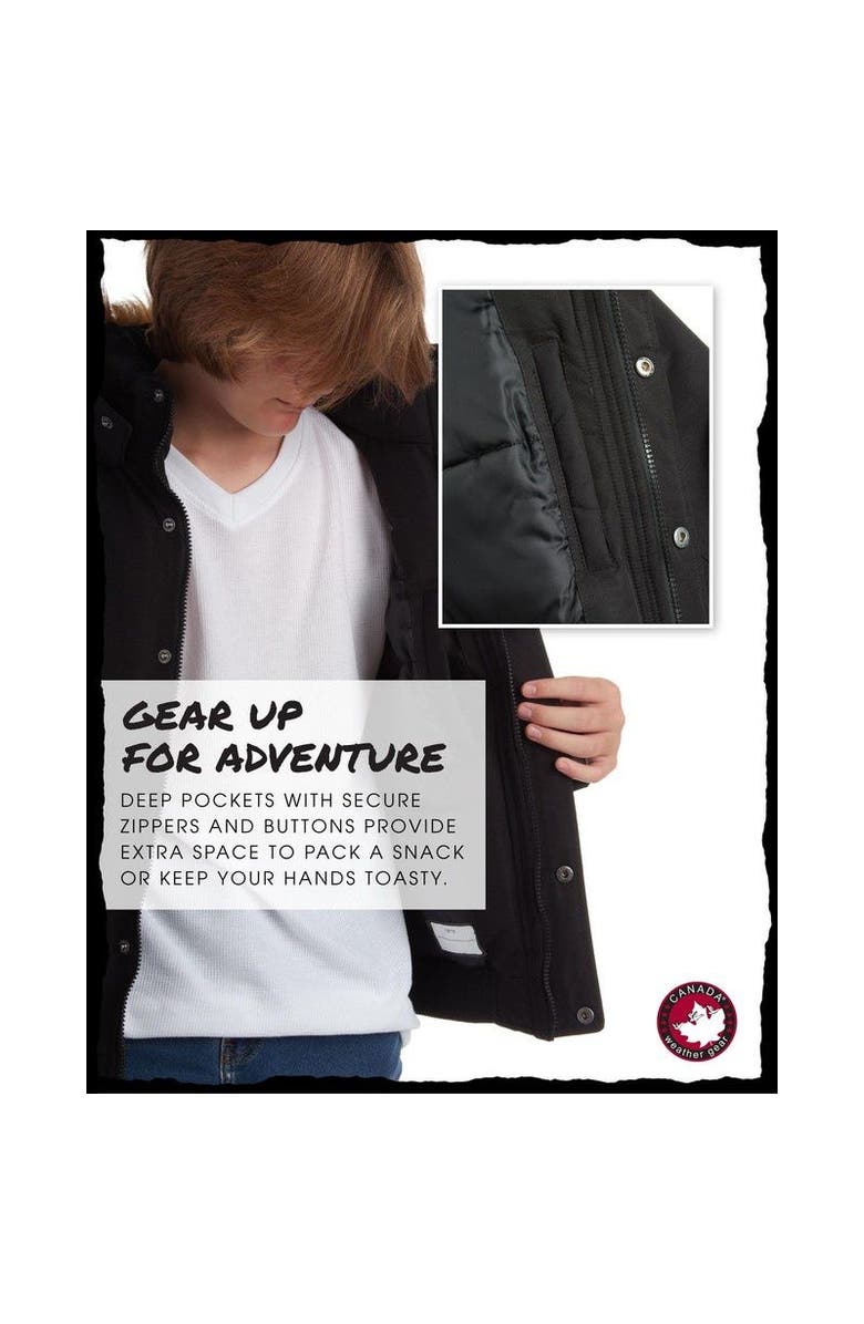 CANADA WEATHER GEAR Boys' Winter Bomber Jacket, Alternate, color, Black