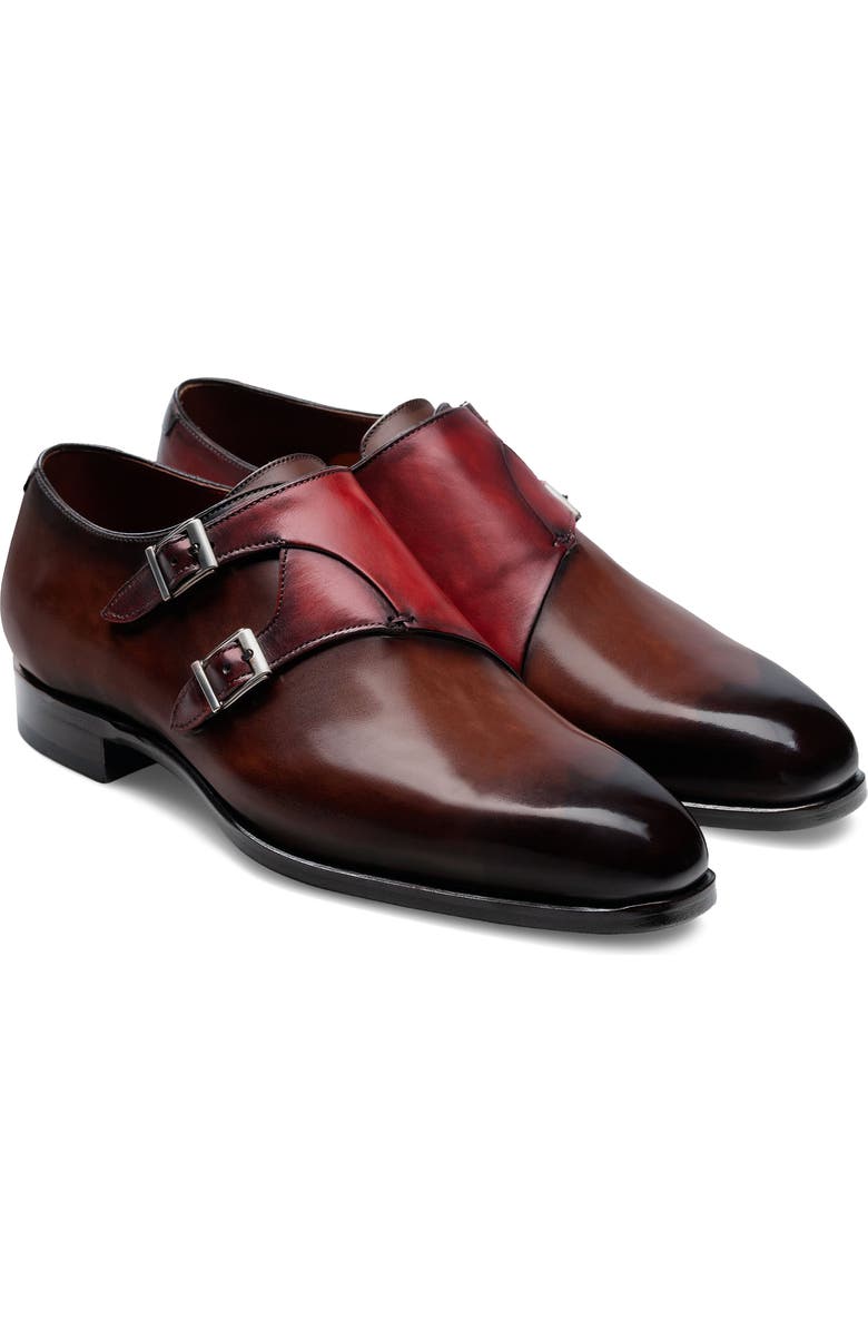 Magnanni Tabor Plain Toe Monk Strap Shoe, Main, color,