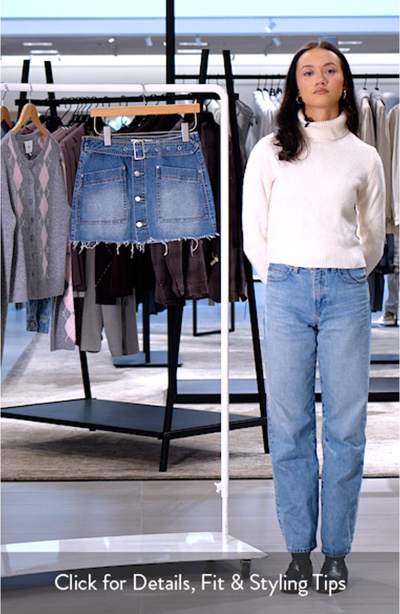 Sierra Belted Denim Miniskirt, sales video thumbnail