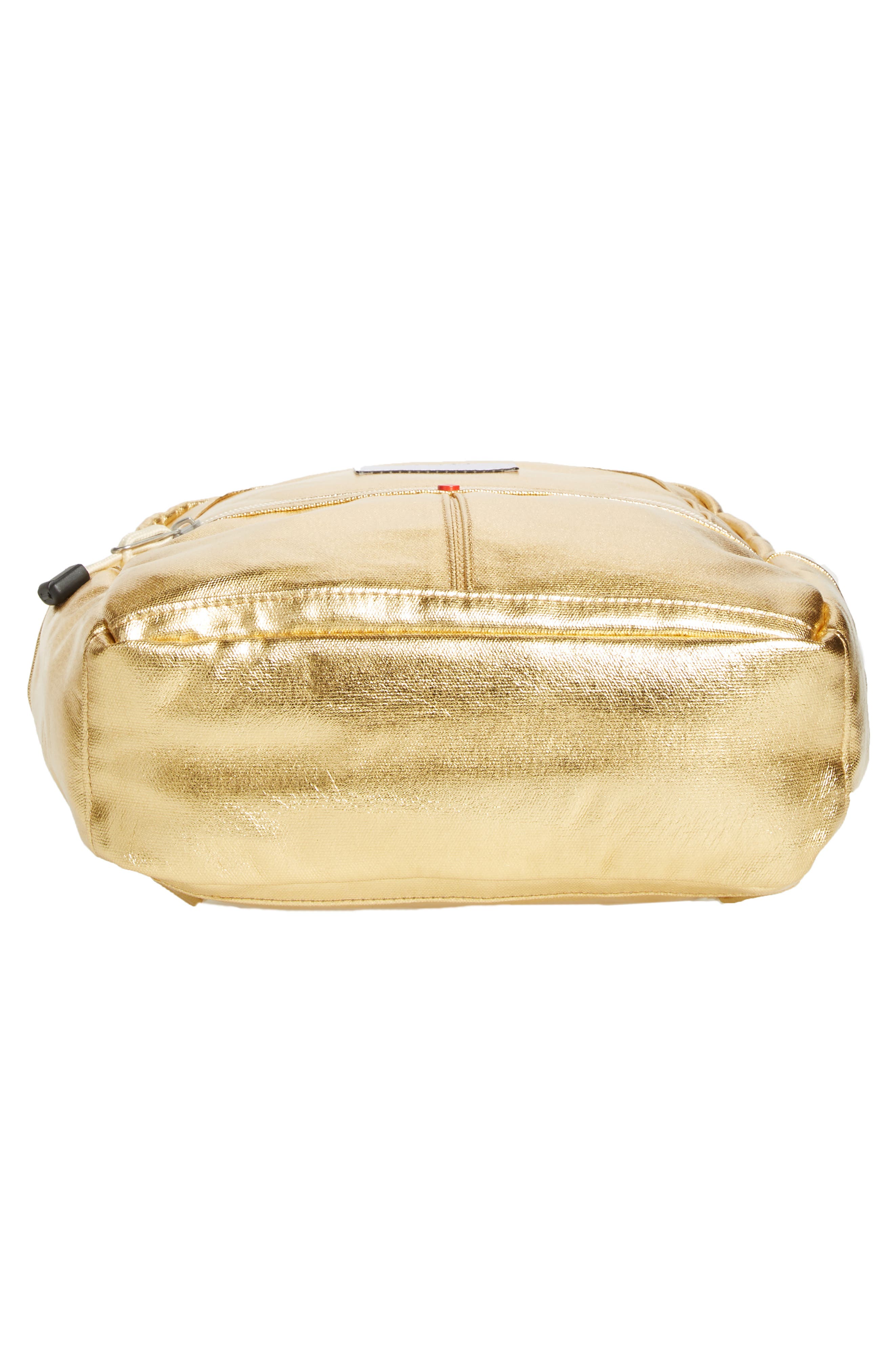 Downtown Mini Kane Metallic Backpack, Alternate, color, GOLD