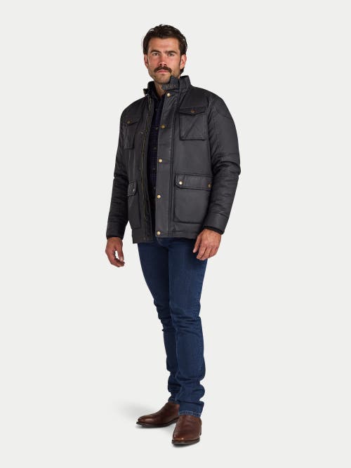 Raging Bull Wax Effect Jacket In Black