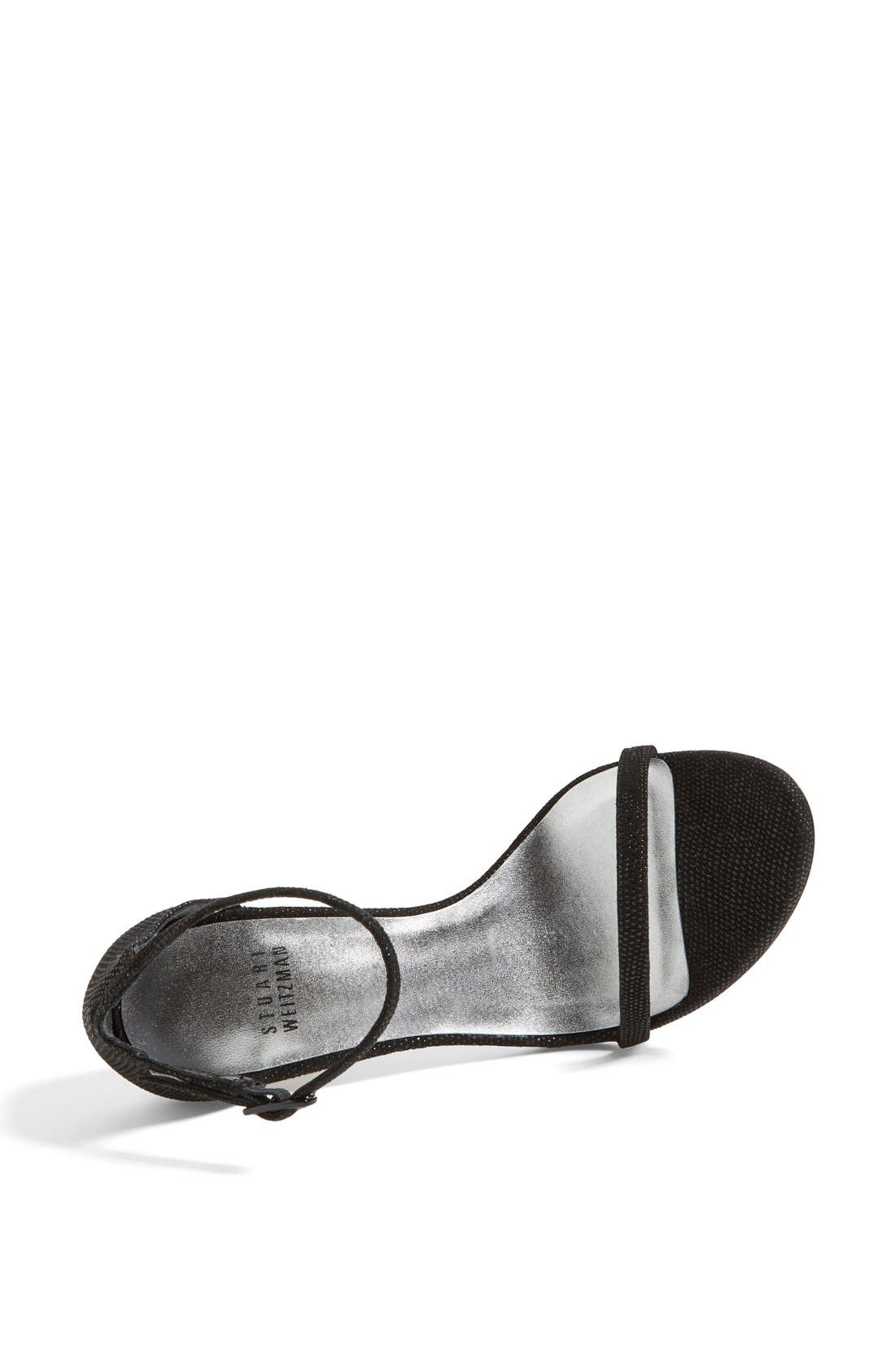 'Nudist' Sandal, Alternate, color, BLACK GOOSE BUMP