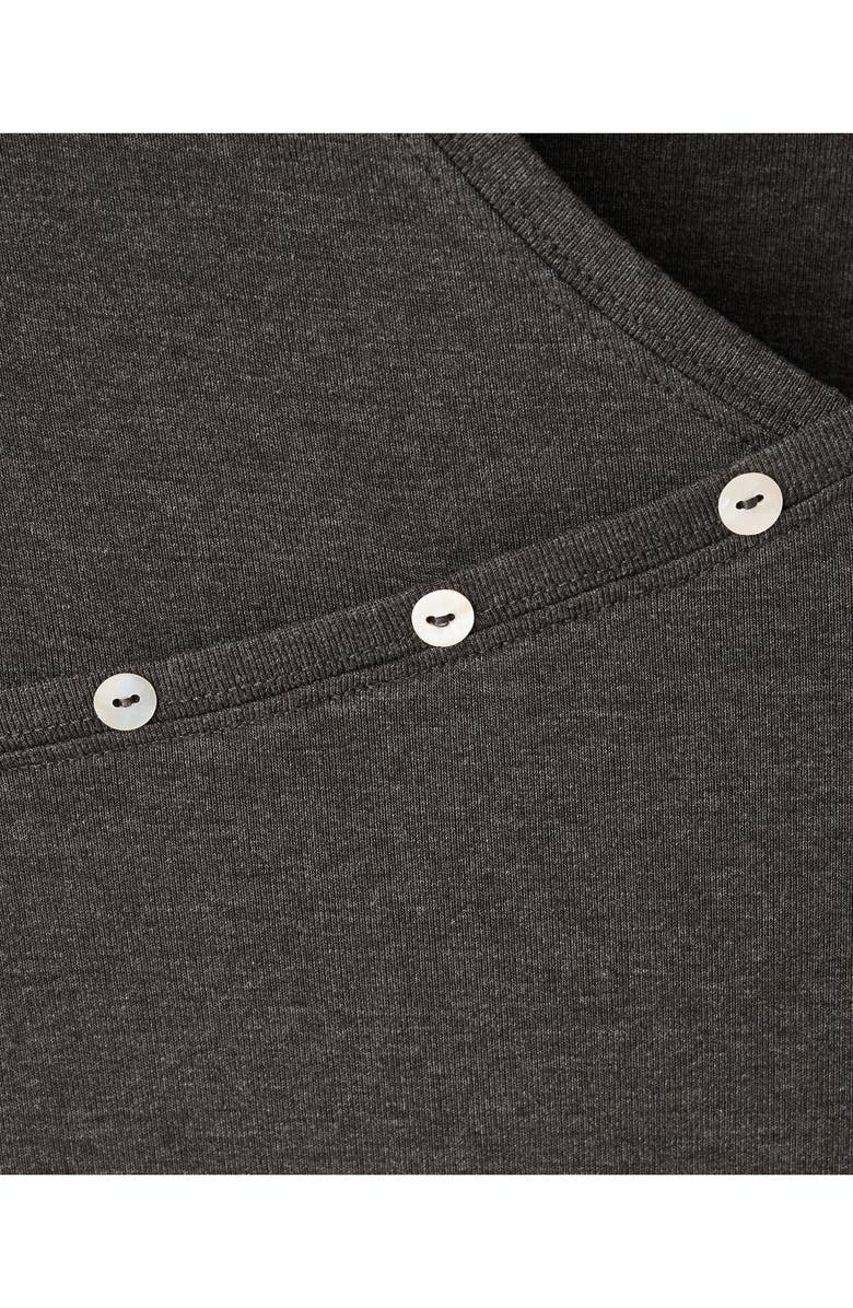 MANGO TEEN Long Sleeve Faux Wrap Maxi Dress, Alternate, color, Dark Heather Grey