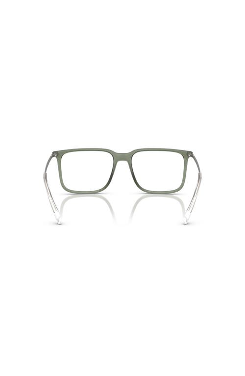 Armani Exchange 55mm Square Optical Glasses In Green