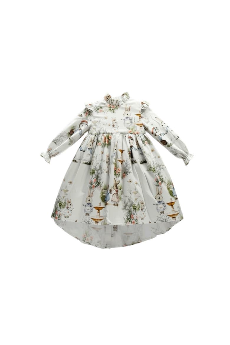 Aoki Bramble Rabbit Long Sleeve Dress, Main, color, 3Y
