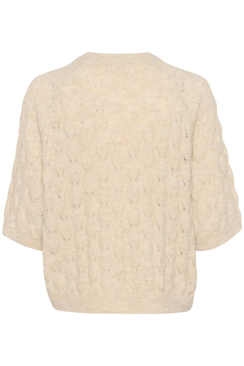 Malene Half Sleeve Round Neck Pullover, Alternate, color, Feather Gray Melange