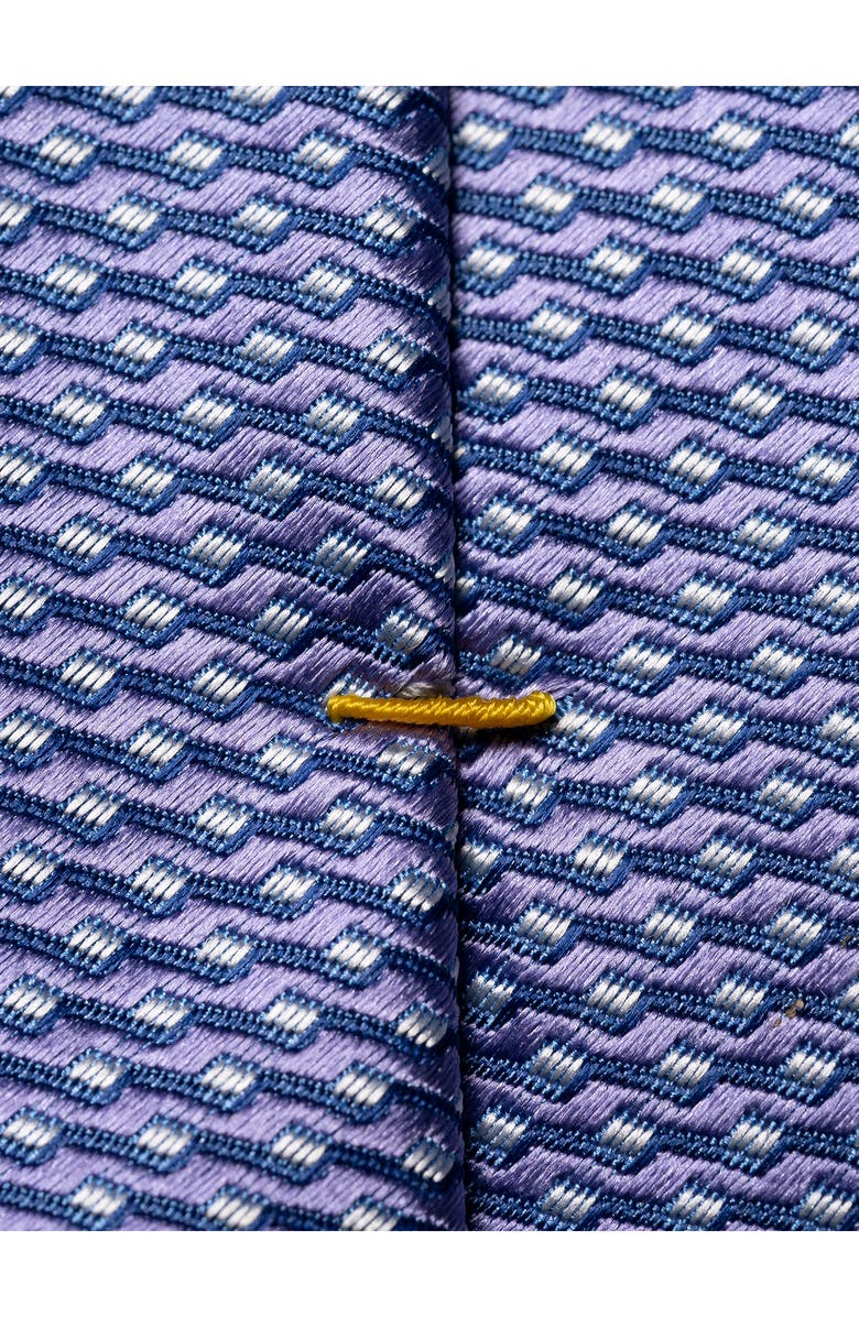 Eton Geometric Silk Tie, Alternate, color, Dark Purple