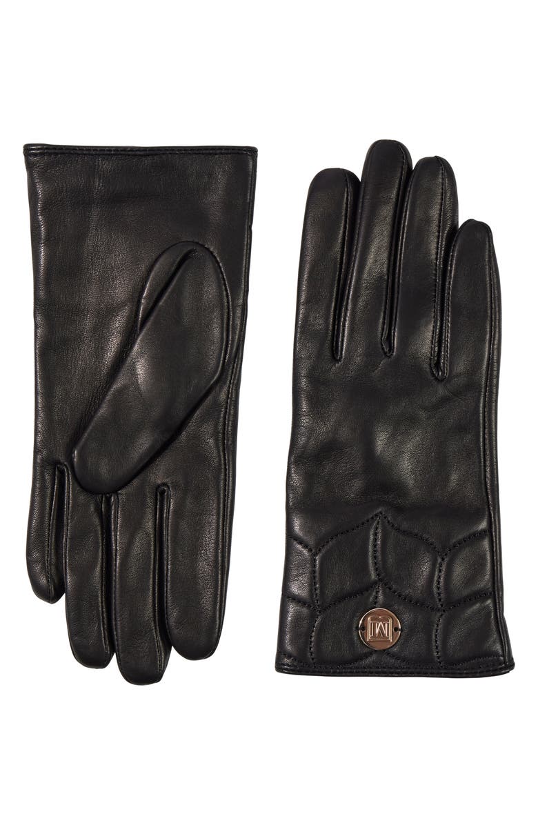 Bruno Magli Quilted Leather Gloves, Main, color,