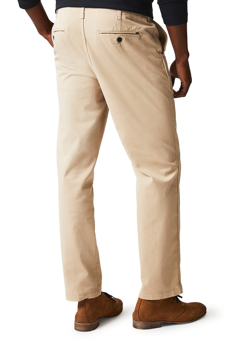 Flat Front Strech Cotton Chinos, Alternate, color, KHAKI