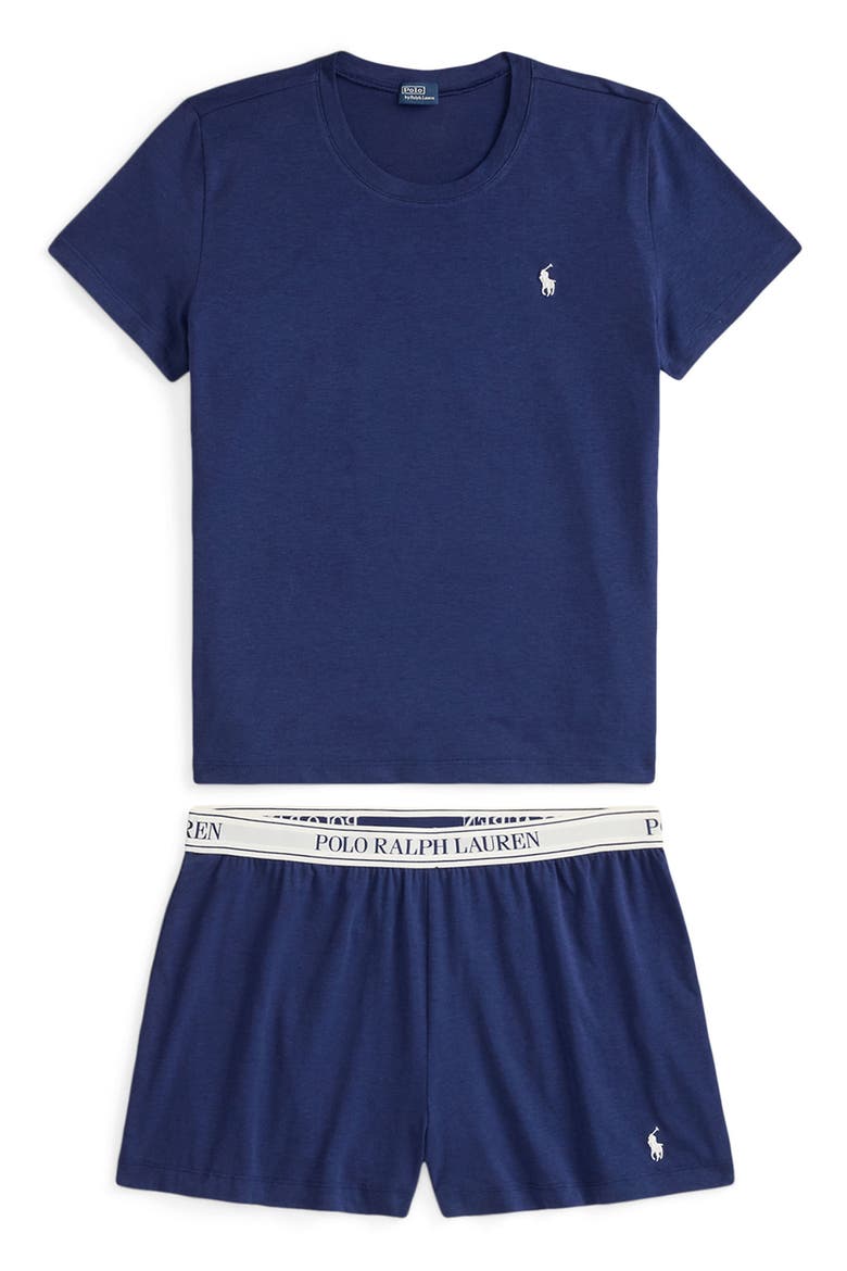 Essential Short Pajama Set, Main, color, NAVY