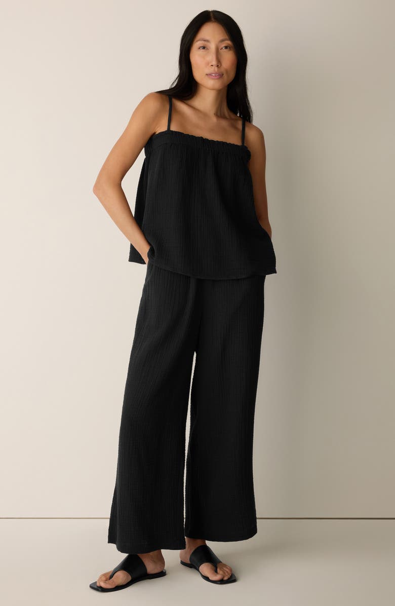 Eileen Fisher Organic Cotton Ankle Wide Leg Pants, Alternate, color,